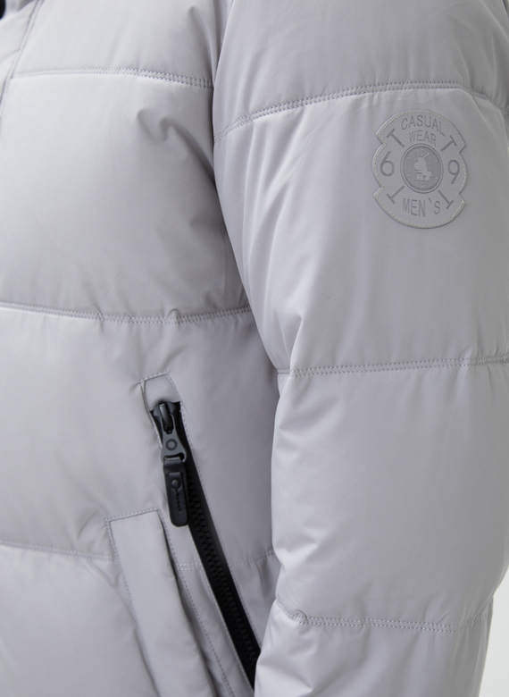 Мужской пуховик с капюшоном 