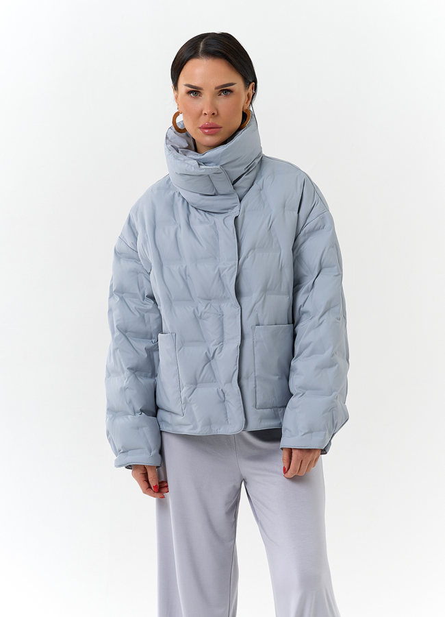 Женская куртка с воротником стойкой модель № 32662 универмаг малина