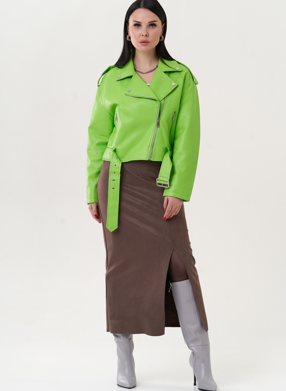 Куртка из эко кожи с английским воротником