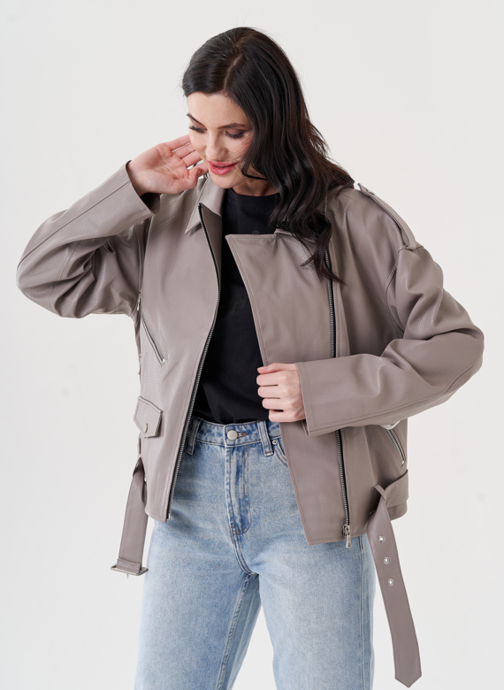 Женская куртка косуха из эко кожи 