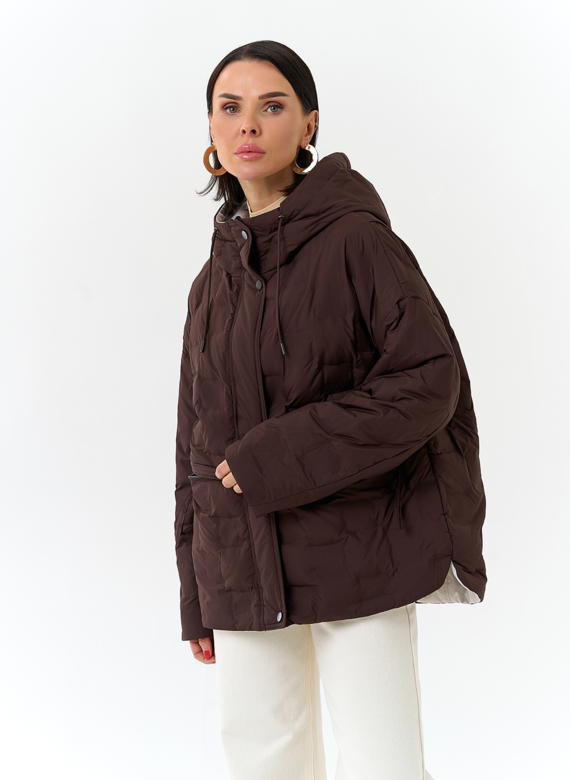 Женская двухсторонняя куртка с капюшоном