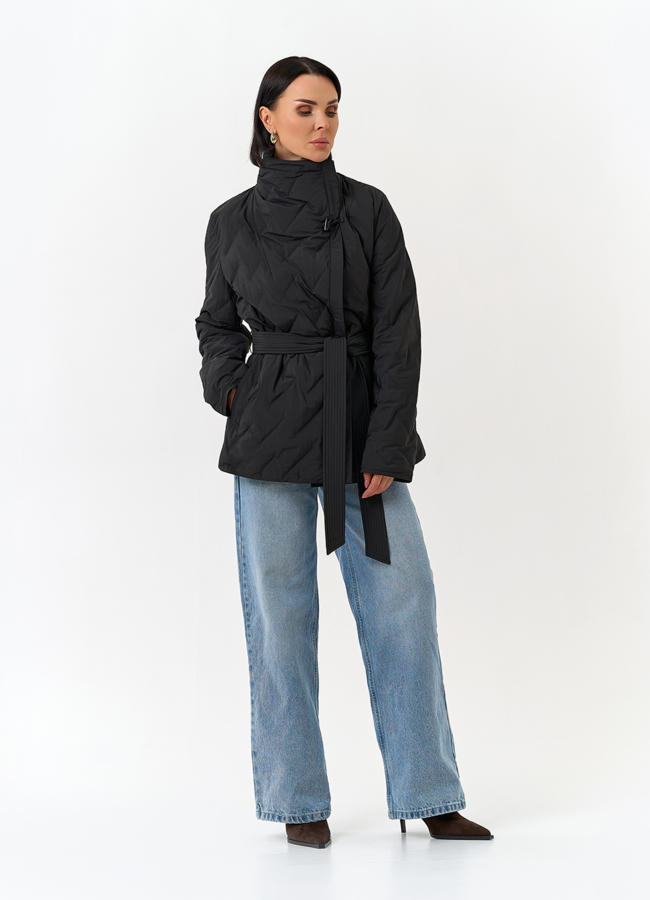 Женская куртка с поясом  модель № 32832 в кредит