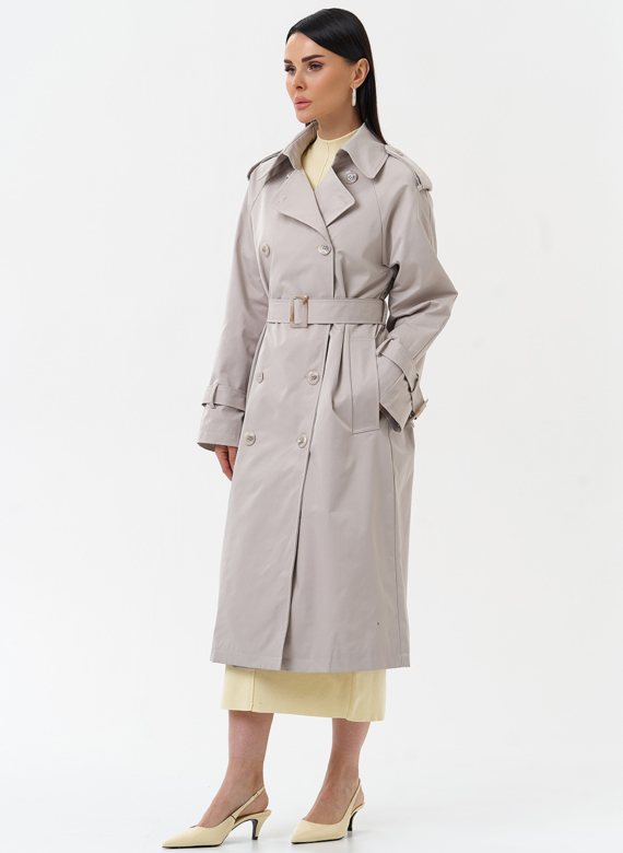 Женский плащ с английским воротником