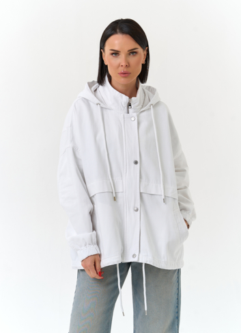 Женская джинсовая куртка с капюшоном Женская джинсовая куртка с капюшоном