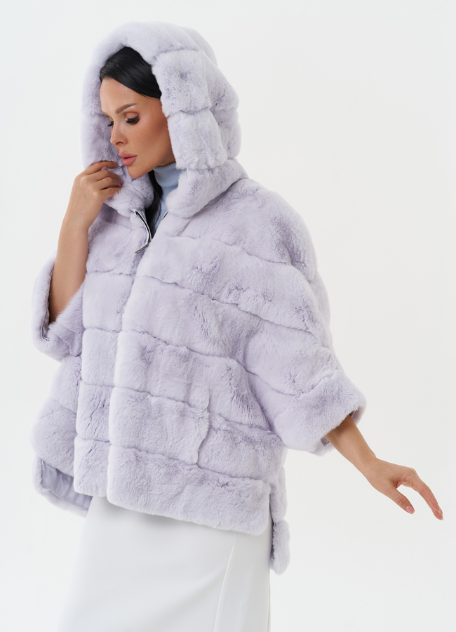 Шуба из меха кролика модель № 26147 универмаг малина