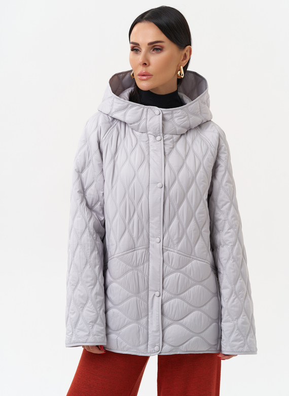 Женская стеганая куртка с капюшоном