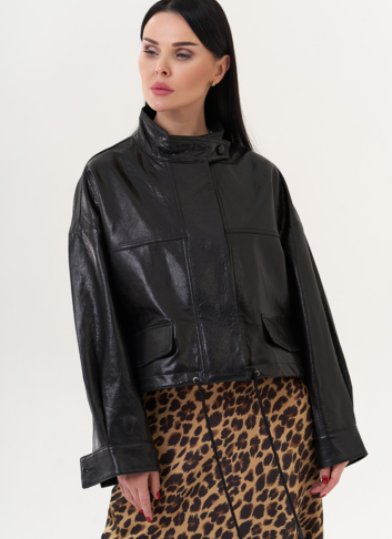 Куртка оверсайз из натуральной кожи