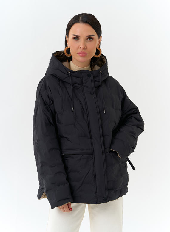 Женская двухсторонняя куртка с капюшоном