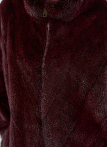 Куртка из меха норки с воротником стойкой