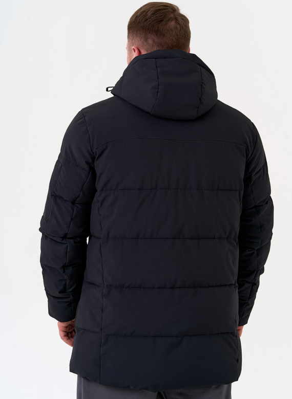 Мужской пуховик с капюшоном  Мужской пуховик с капюшоном