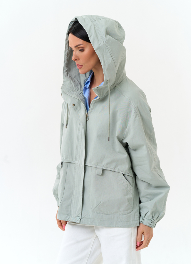 Женская ветровка с капюшоном модель № 33119 универмаг малина