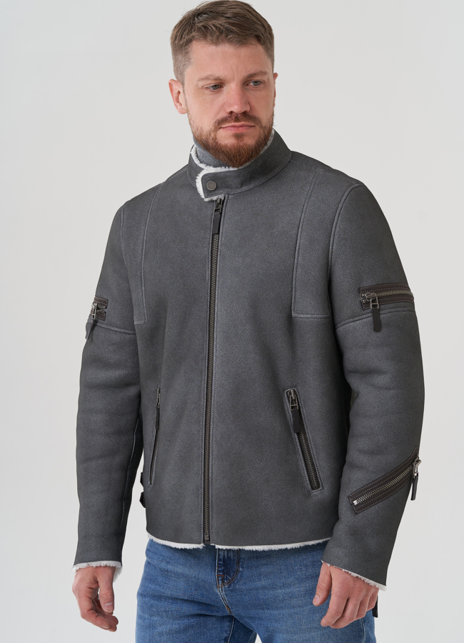 фото Мужская дубленка  модель № 82150