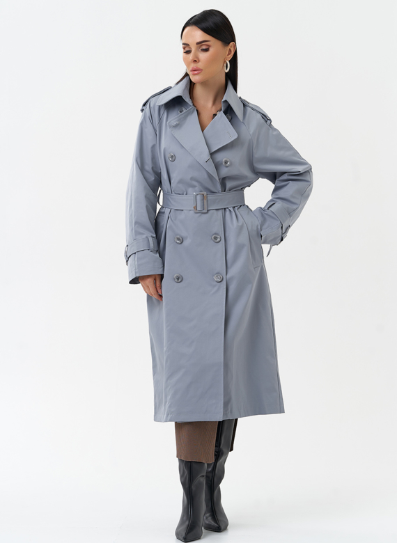 Женский плащ с английским воротником