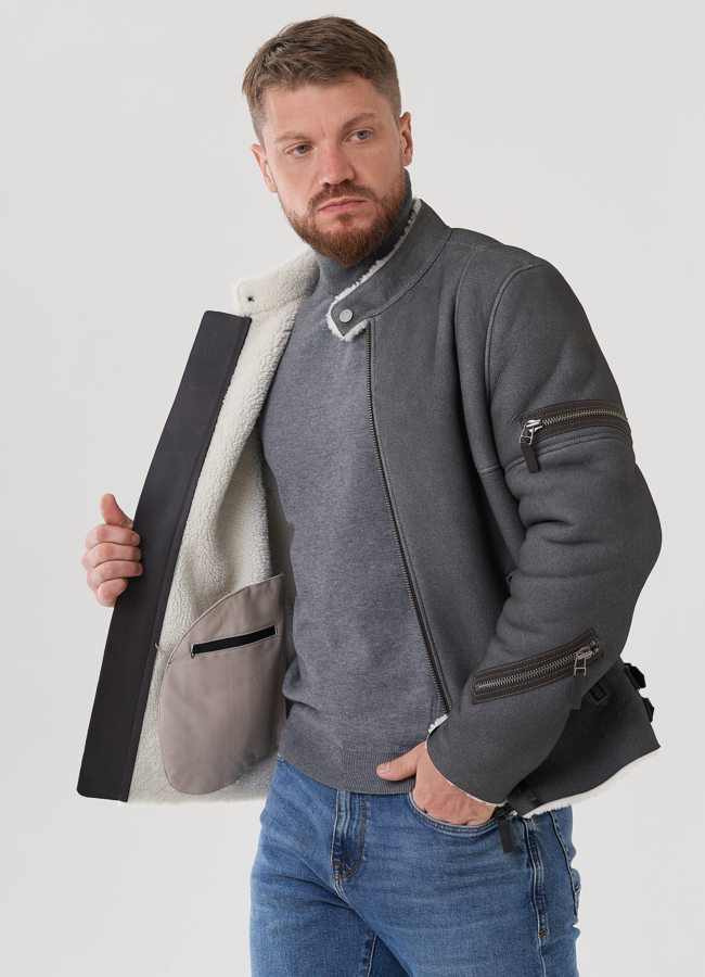 Мужская дубленка  модель № 82150 в рассрочку