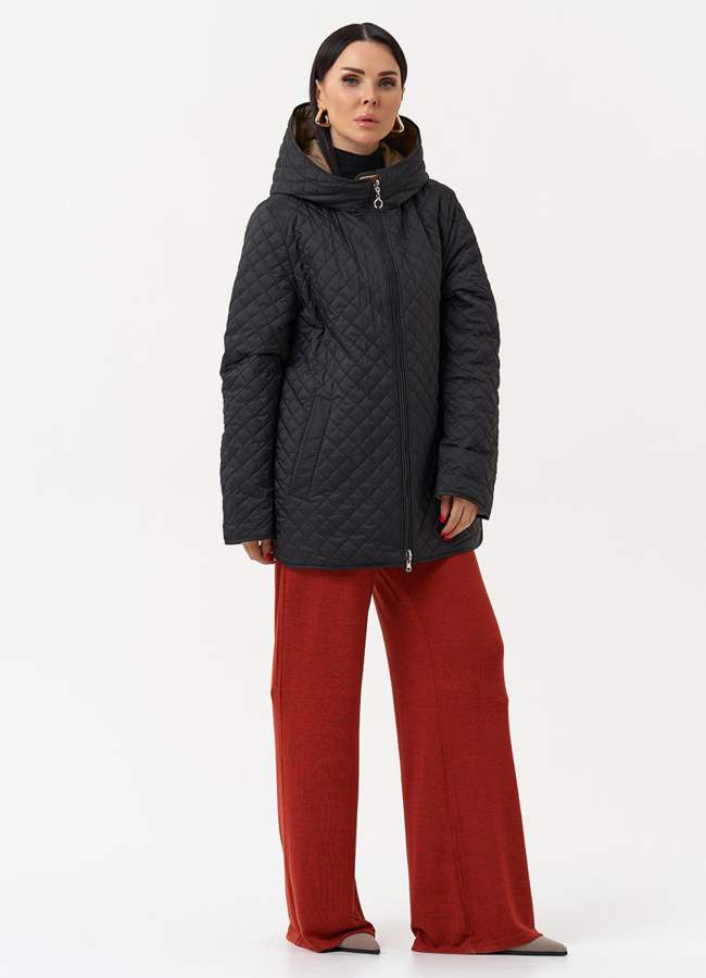 Женская двухсторонняя куртка с капюшоном модель № 30016 универмаг малина