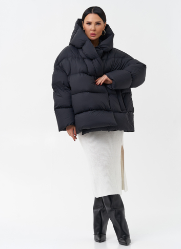 Женский пуховик с капюшоном 