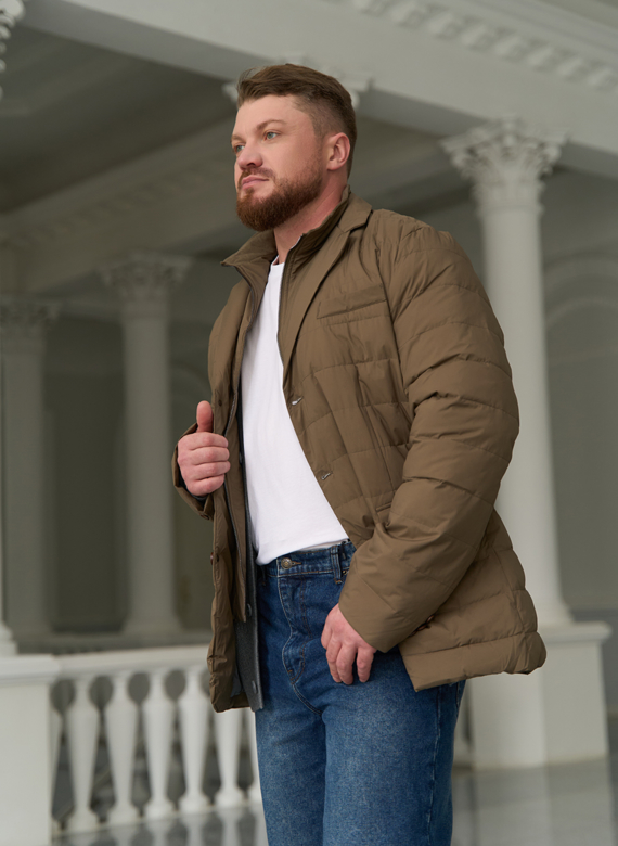 Мужской пуховик со съемной манишкой Мужской пуховик со съемной манишкой