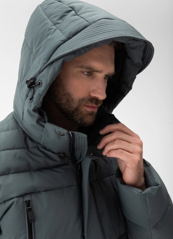 Мужской пуховик с капюшоном 