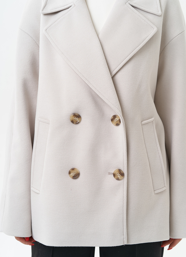 Укороченное двубортное пальто модель № 30088 универмаг малина