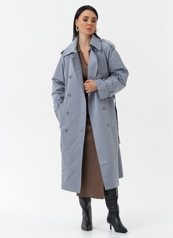 Женский плащ с английским воротником