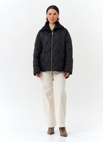 Женская двухсторонняя куртка с высоким воротником