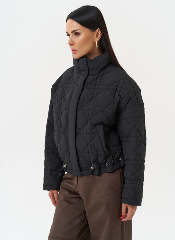 Короткая куртка с воротником стойкой