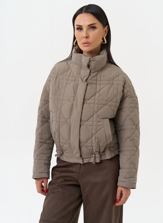 Короткая куртка с воротником стойкой