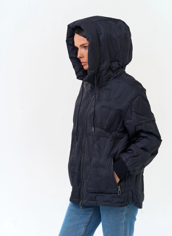 Женская двухстороняя куртка с капюшоном