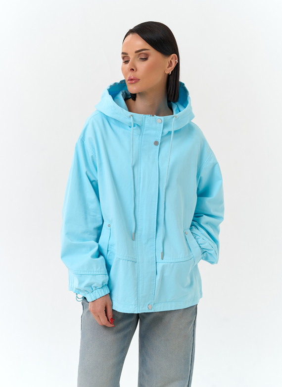Женская ветровка с капюшоном 