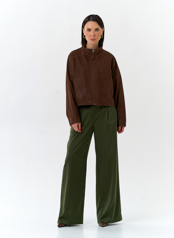 Женская двухсторонняя куртка из натуральной кожи