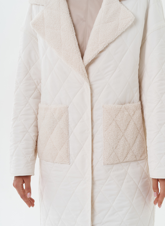 Двустороннее демисезонное пальто с экомехом