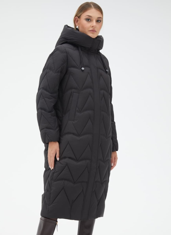 Женский пуховик черного цвета