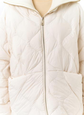 Женская двухсторонняя куртка с высоким воротником