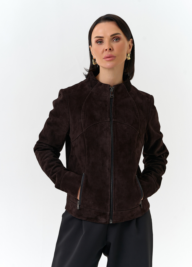 Женская куртка из натуральной замши модель № 32523 в кредит