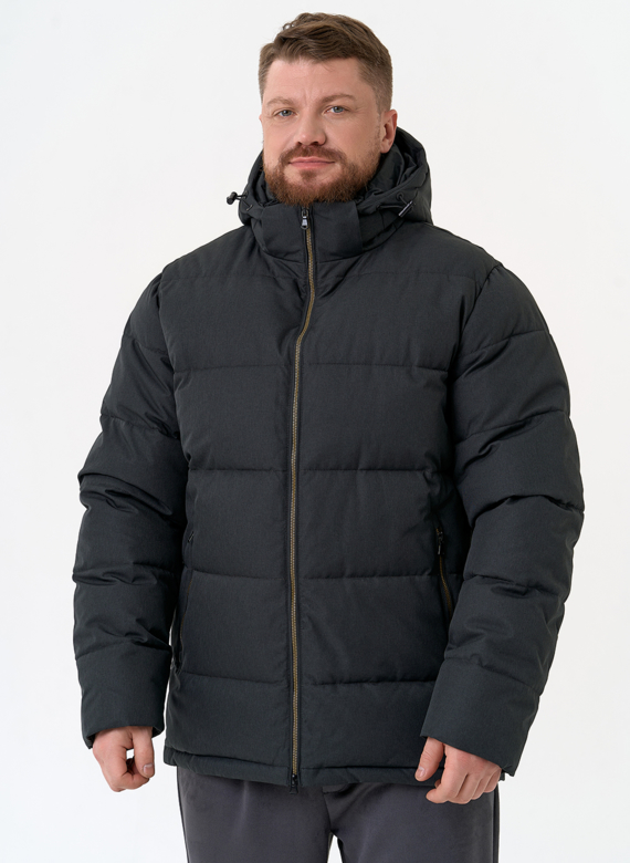 Мужской пуховик с капюшоном  Мужской пуховик с капюшоном