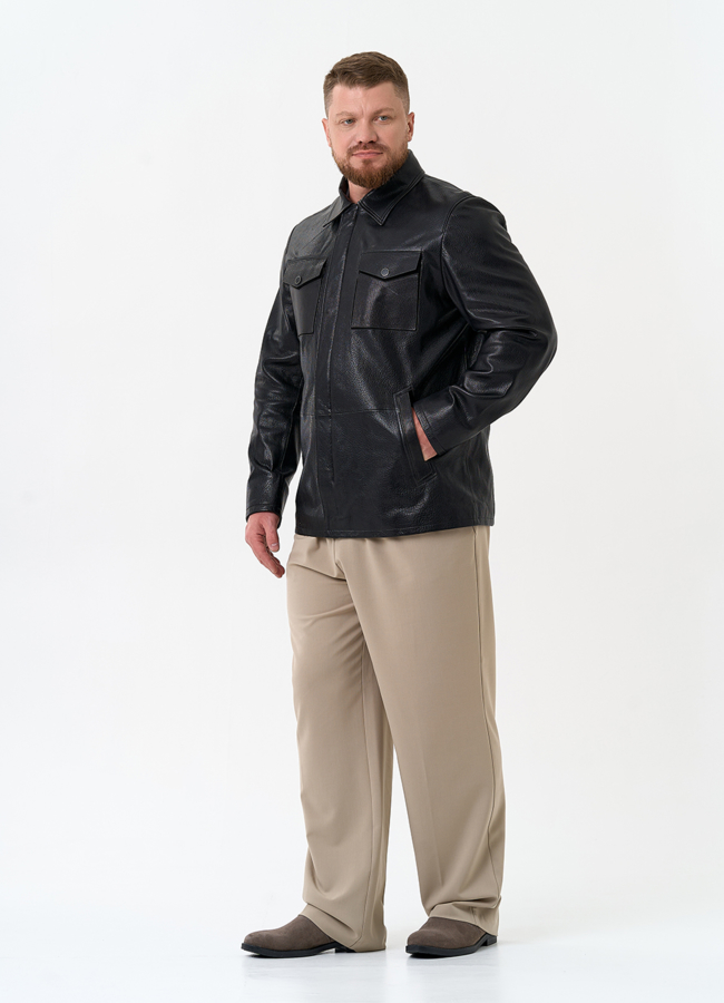 Мужская куртка из натуральной кожи модель № 32861 в рассрочку