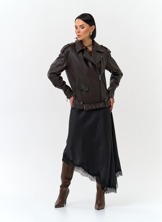 Женская косуха из натуральной кожи