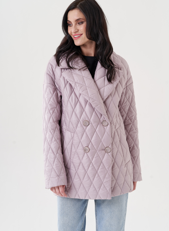 Женское полупальто с английским воротником 