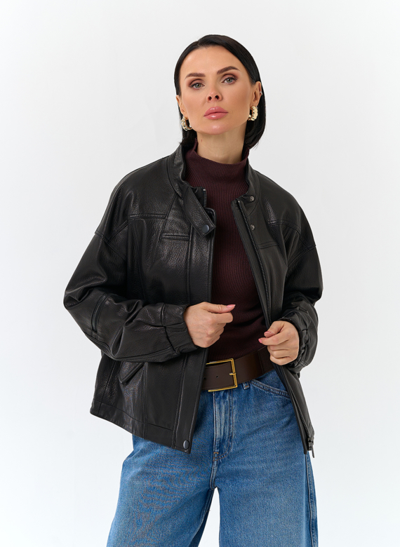 Женская куртка из натуральной кожи