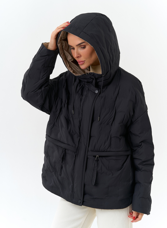 Женская двухсторонняя куртка с капюшоном