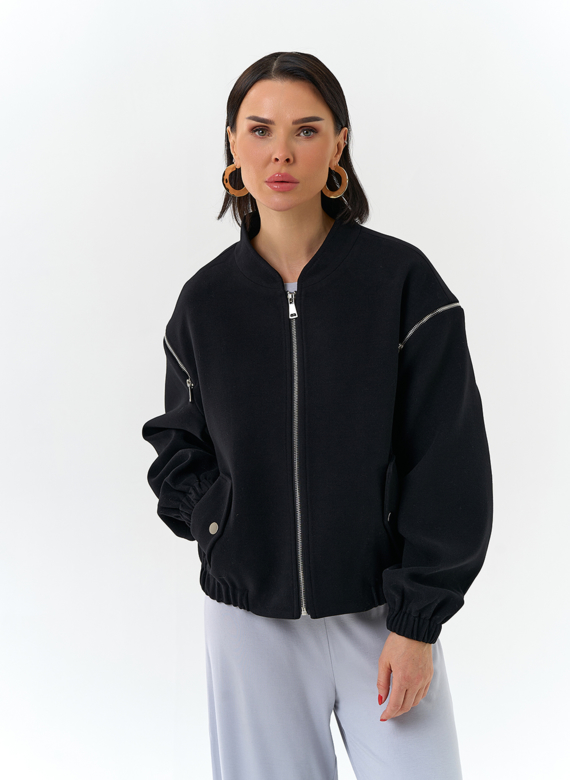 Женское короткое пальто бомбер