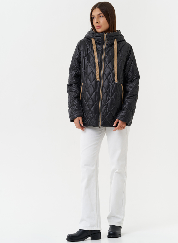 Стеганая куртка с капюшоном