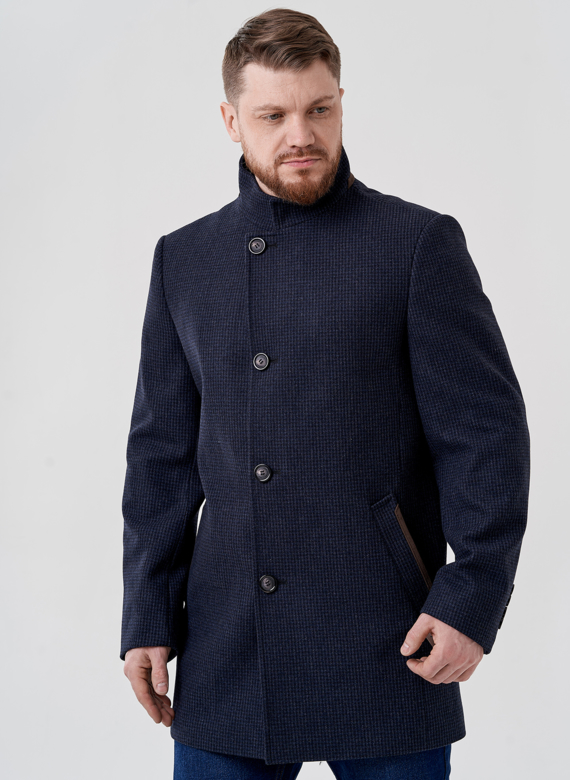 Мужское пальто в темно-синем цвете 