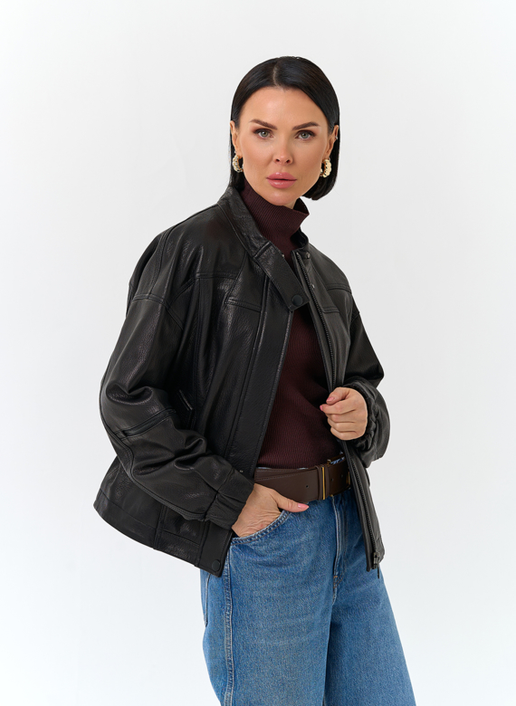 Женская куртка из натуральной кожи